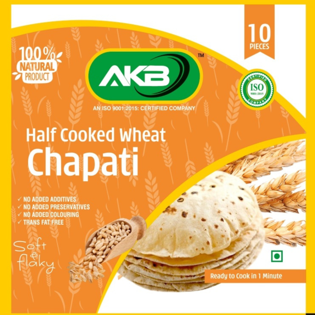 half cooked wheat chapati